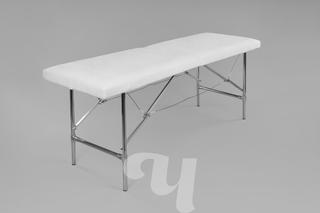 Чехол на кушетку на резинке с застежками Махра 210х90 см Белый  1 шт/упк, 03-731