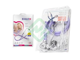Стетоскоп (стетофонендоскоп) медицинский B.Well WS-3 Раппапорт, сиреневый