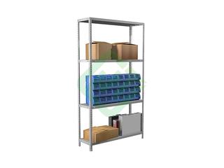 Стеллаж медицинский металлический Промет СТМ MS 185/100x30/4