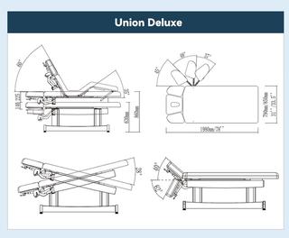 Электрический стационарный массажный стол Mizomed Union Salon, белый